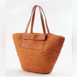J.Jill | Jute Tote Bag in Navigator Orange